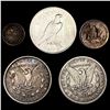 Image 2 : (5) Varied US Coins (1863, 1879-O, 1880, 1922, 195