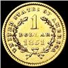 Image 2 : 1851 Rare Gold Dollar UNCIRCULATED