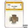 Image 1 : 1883 Liberty Victory Nickel PGA MS64 Cents