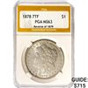 Image 1 : 1878 7TF Morgan Silver Dollar PGA MS63 Rev of 79