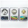 Image 2 : (3) 2022 US Mint Set w/ .25oz Gold & Silver NGC PF