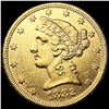 Image 1 : 1882 $5 Gold Half Eagle UNCIRCULATED
