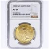 Image 1 : 1908 $20 Gold Double Eagle NGC MS64 No Motto