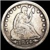 Image 1 : 1854-O Arws Seated Liberty Quarter NICELY CIRCULAT