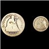 Image 1 : (2) Varied US Coins (1853, 1854-O) NICELY CIRCULAT