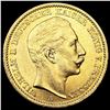 Image 1 : 1908 Germany .2305oz Gold 20 Mark UNCIRCULATED