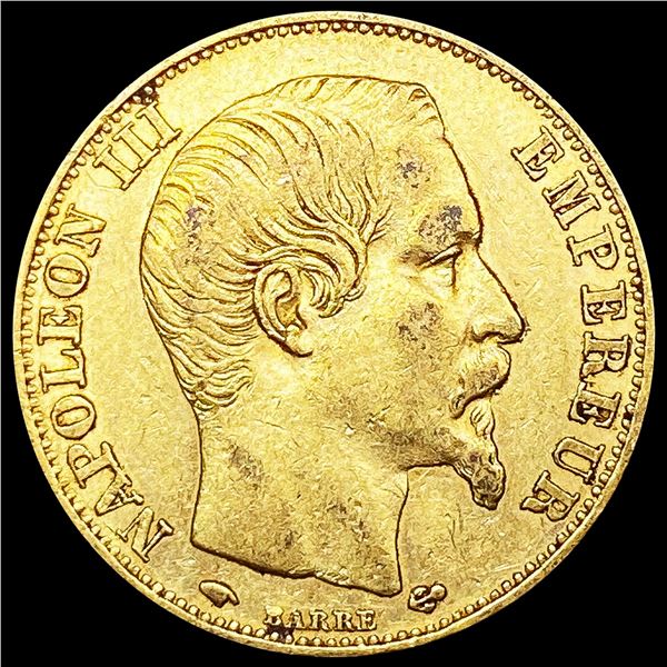 1856-A France .1867oz Gold 20 Francs UNCIRCULATED