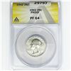 Image 1 : 1942 Washington Silver Quarter ANACS PF64
