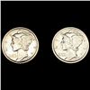 Image 1 : (2) 1917 Mercury Silver Dimes UNCIRCULATED