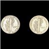 Image 2 : (2) 1917 Mercury Silver Dimes UNCIRCULATED