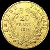 Image 2 : 1856-A France .1867oz Gold 20 Francs CLOSELY UNCIR