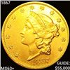 Image 1 : 1867 $20 Gold Double Eagle CHOICE BU +