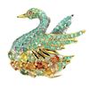 Image 1 : Natural Sapphire Colombian Emerald Rhodolite Garnet Brooch