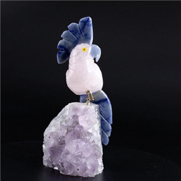 Natural Stone Handcarved Quartz Bird