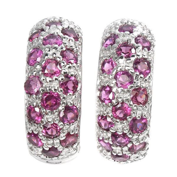 Natural African Rhodolite Garnet Earrings