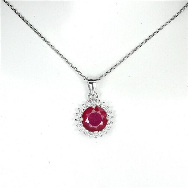 Natural  Red Ruby Pendant/Necklace