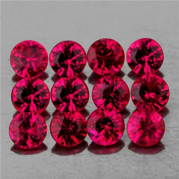 Natural Premium Pink/Red Burma Ruby 12 Pcs - Untreated