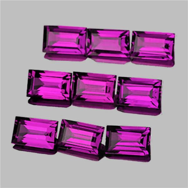 Natural Magenta Purple Rhodolite Garnet 9 Pcs- FL/VVS