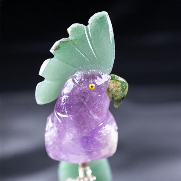 Natural Stone Handcarved Quartz Bird