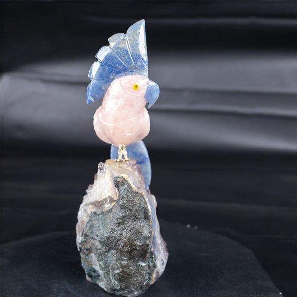 Natural Stone Handcarved Quartz Bird