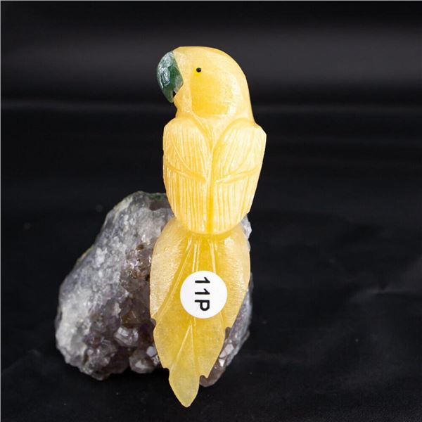Natural Stone Handcarved Quartz Bird