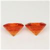 Image 2 : Natural Mandarin Orange Spessartite Garnet Pair {Flawless-VVS1}