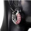 Image 1 : Natural Pigeon Blood Red Ruby Earrings