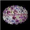Image 2 : Natural Tanzanite Amethyst Aquamarine Ring
