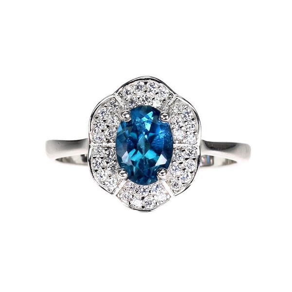 Natural  London Blue Topaz  Ring