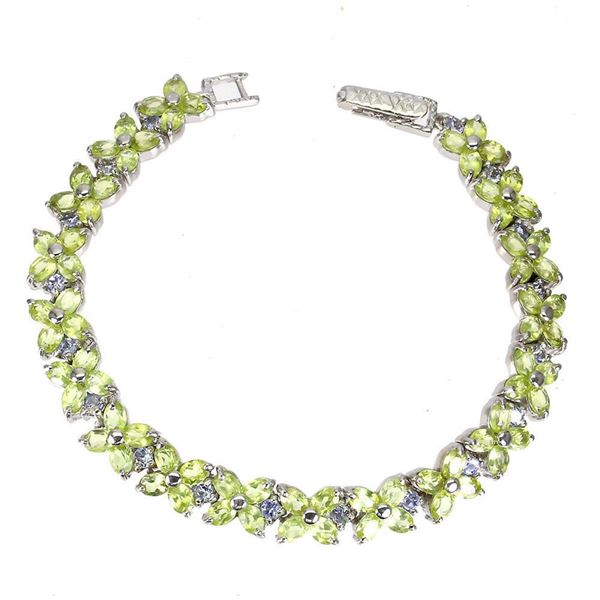 Natural Peridot Tanzanite Bracelet