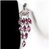 Image 1 : Natural Marquise Rhodolite Garnet Earrings