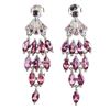 Image 2 : Natural Marquise Rhodolite Garnet Earrings