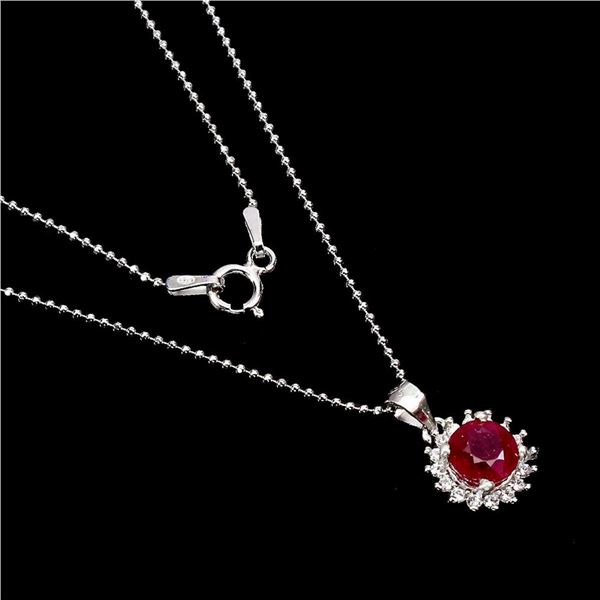 Natural Red Ruby Pendant