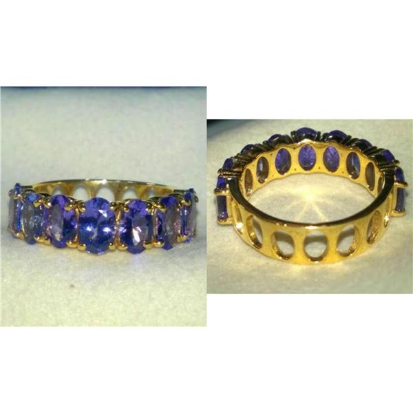 Natural Tanzanite & Solid Gold Ring