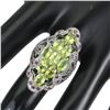 Image 1 : Natural Peridot Rhodolite Garnet Ring