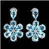Image 1 : Natural Sky Blue Topaz  Earrings