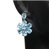 Image 2 : Natural Sky Blue Topaz  Earrings