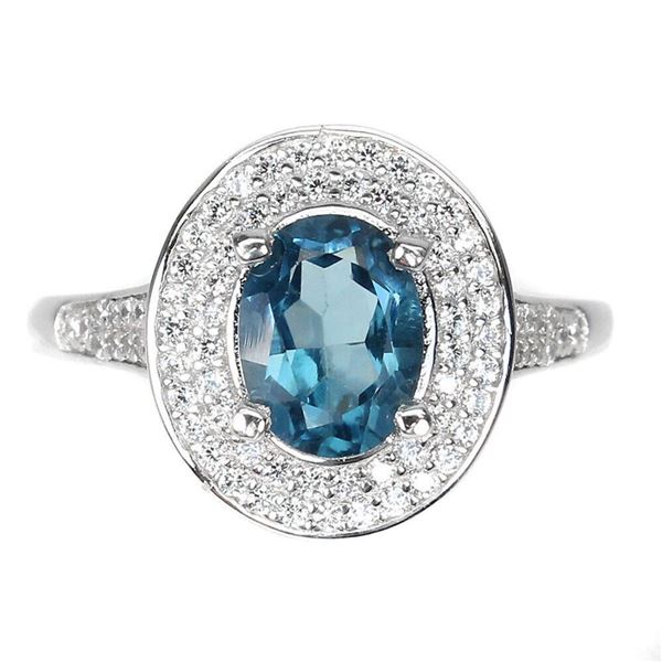 Natural  London Blue Topaz Ring