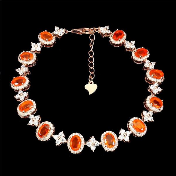 Natural Ethopian Orange Opal Bracelet