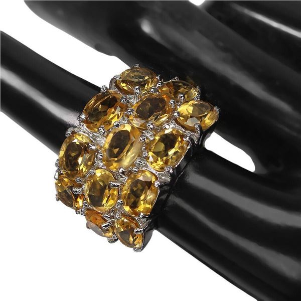 Natural Unheated Oval Brazil  Citrine Ring