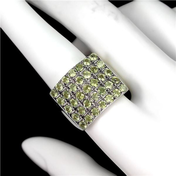 Natural Unheated Round Peridot Ring