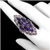 Image 1 : Natural Marquise Amethyst Rhodolite Garnet Ring