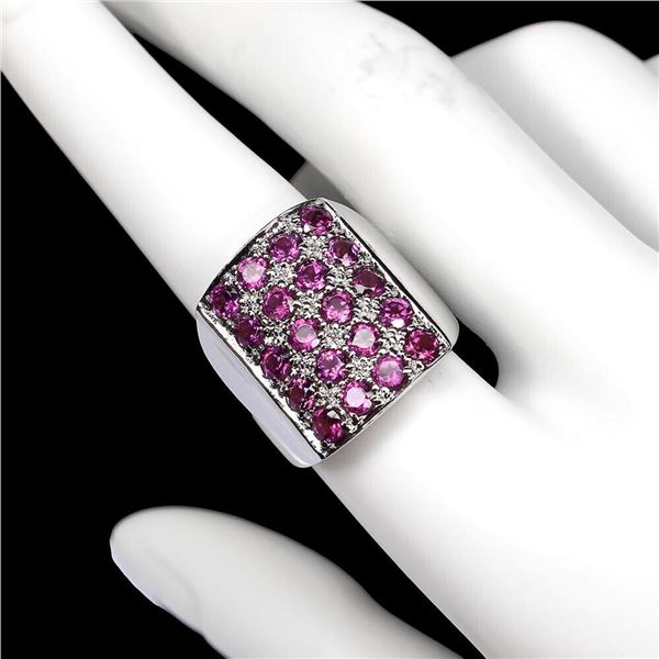 Natural African Rhodolite Garnet Ring