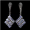 Image 1 : Natural Tanzanite  & Black Spinel  Earrings
