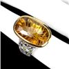 Image 1 : Natural Handcrafted Antique  Citrine & Chrome Diopside Ring