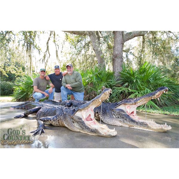 GOD'S COUNTRY: 2-Day/3-Night American Alligator Hunt for Two Hunters in Florida