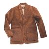 Image 1 : BRAEVAL: Estate Artemis Waxed Buffalo Leather Sports Jacket in Chestnut