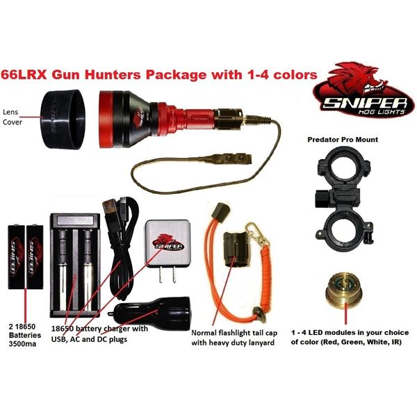 SNIPER HOG LIGHTS: 66LRX Gun Hunters Package