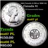1964 Canada $1 Silver Canada Dollar KM# 121 $1 Grades GEM++ PL