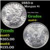 1883-o Morgan Dollar $1 Grades Choice+ Unc